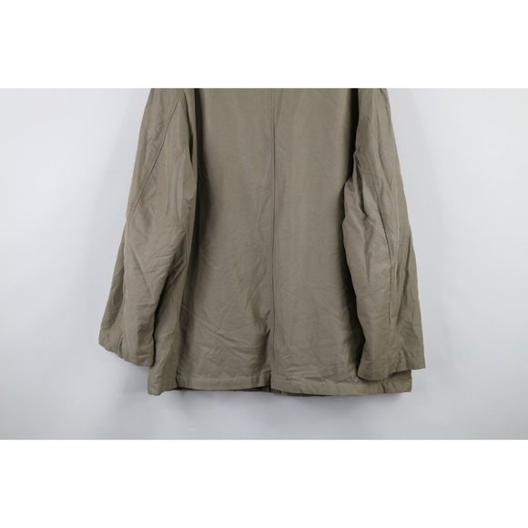 Vintage 90s Ralph Lauren Mens Large Faded Quilt Lined Chore Barn Jacket Beige - Picture 14 of 14